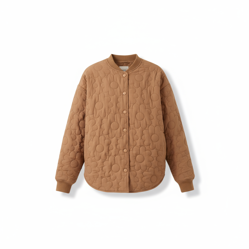 Women’s Quilted Cotton Jacket – Light Brown