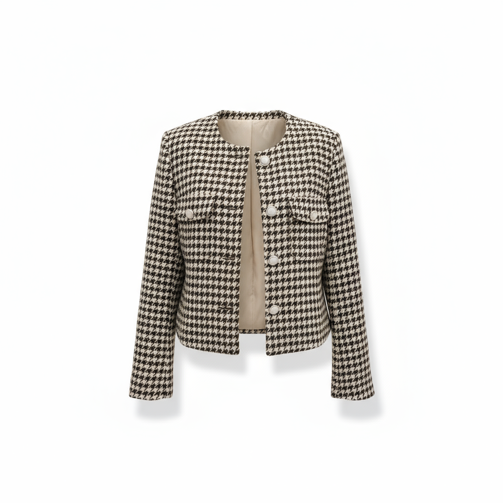 Women's Khaki Tweed Jacket