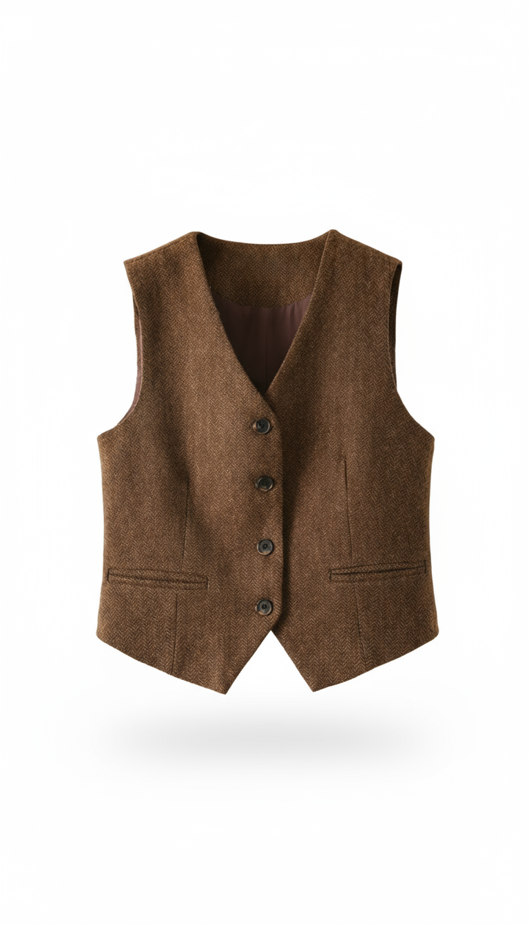 British Old Money Style Woolen Vest Female Spring