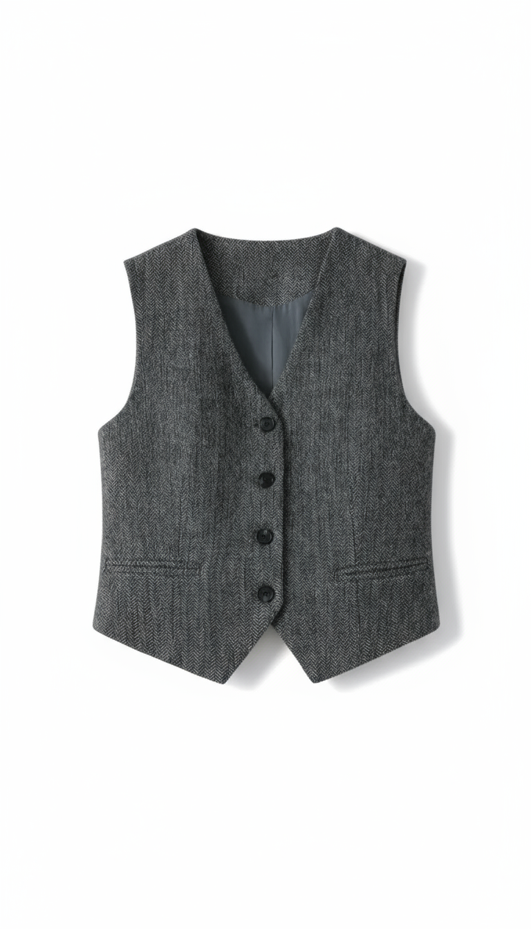 British Old Money Style Woolen Vest Female Spring