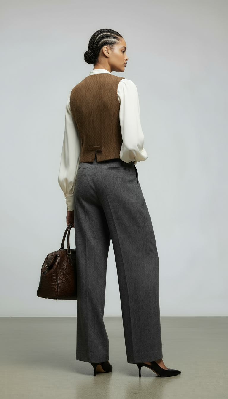 British Old Money Style Woolen Vest Female Spring